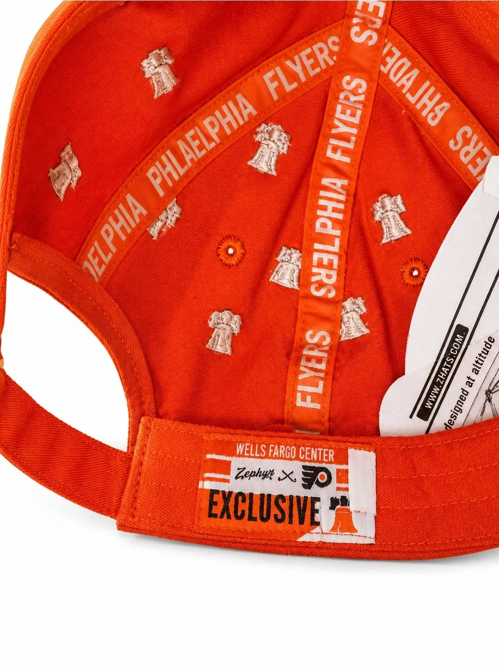 Zephyr Women’s Philadelphia Flyers Allover Liberty Bell Hat Cap Orange NHL